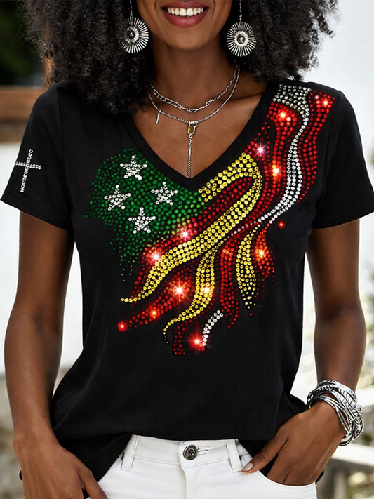 Women's Juneteenth Print Short-sleeved T-shirt