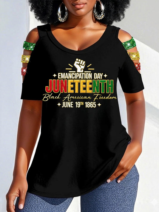 Women's Juneteenth Print Casual Top
