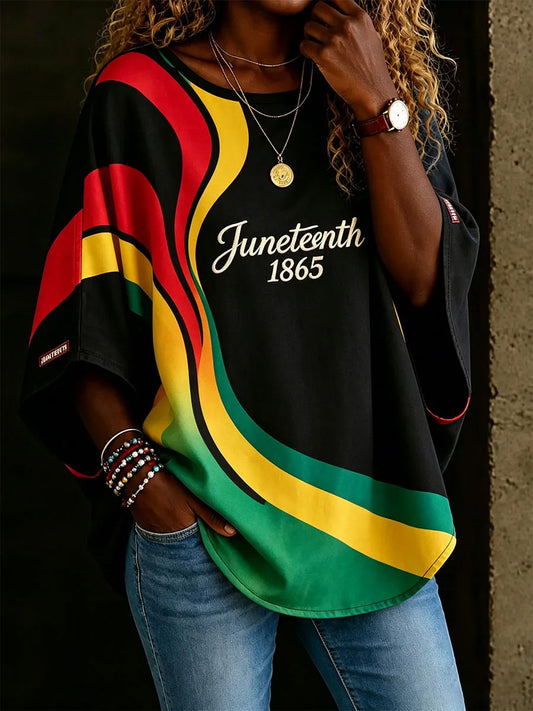 Women's Junteenth Print Top