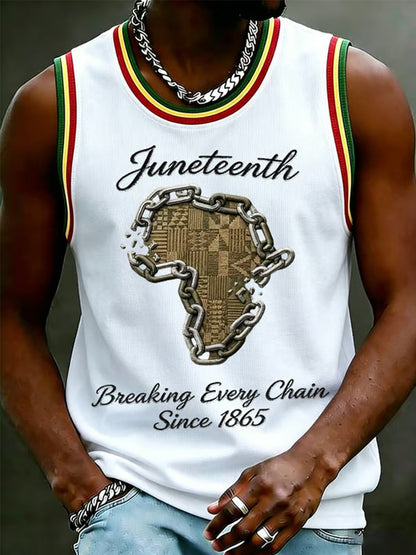 Men's Juneteenth Breaking Every Chain Since 1865 Print Tank Top