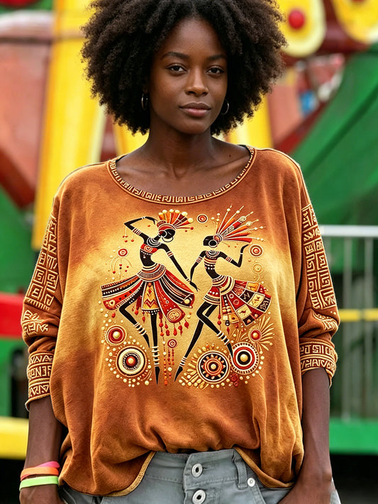 Women's June Festival Character Print Gradient Casual T-shirt
