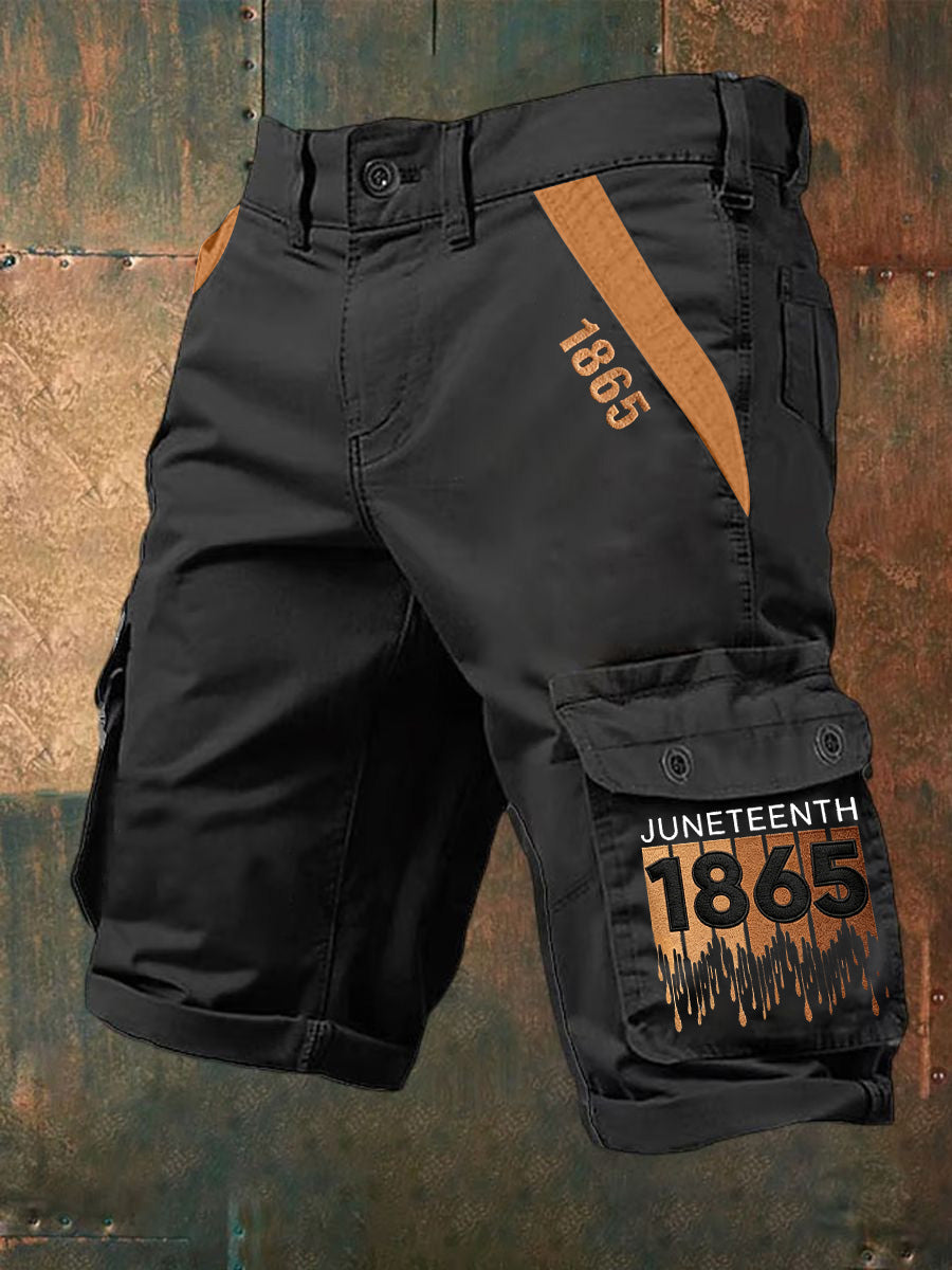 Men's Juneteenth Print Casual Shorts