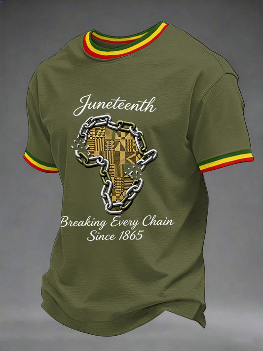 Men's Juneteenth Breaking Every Chain Since 1865 Print Tee