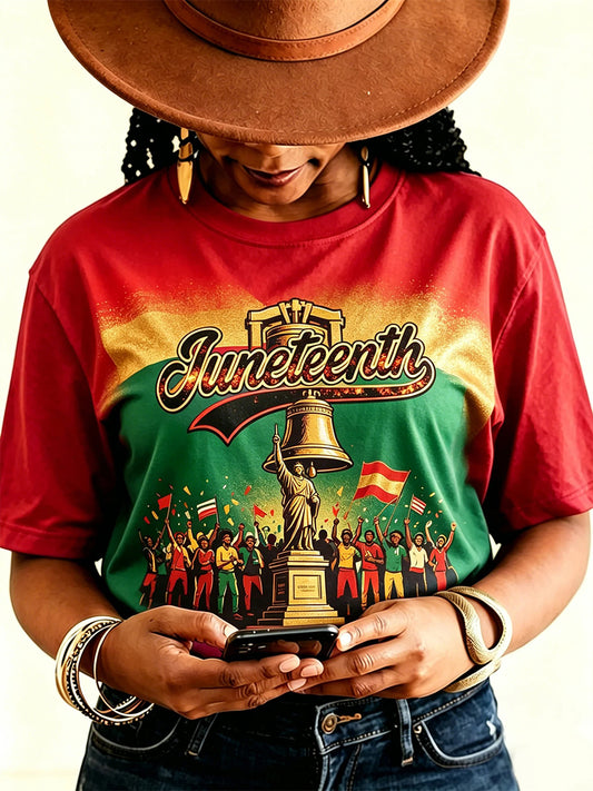 Women's Juneteenth Print Casual Tee