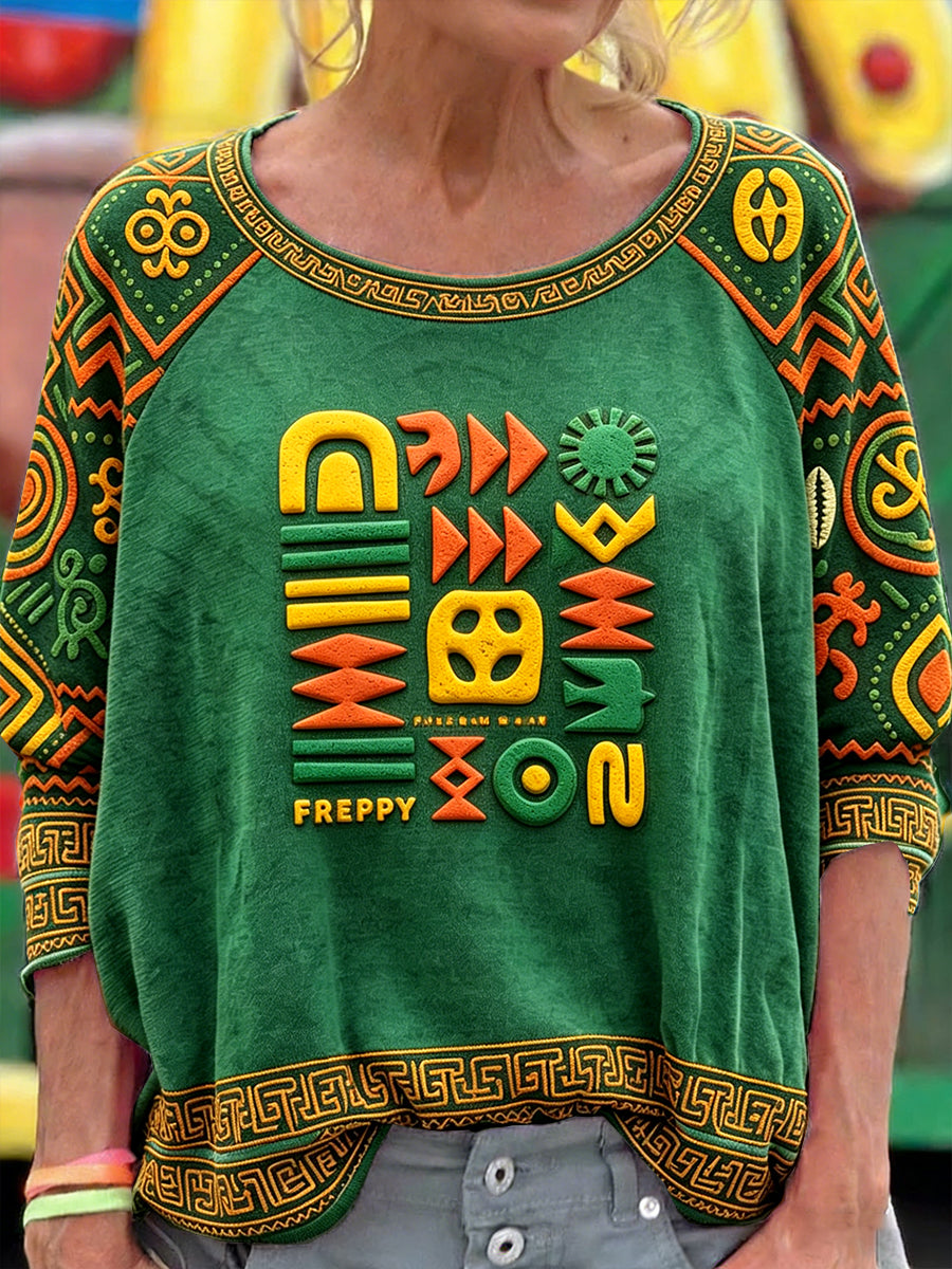 Women's Black Juneteenth 3D-Printed Casual T-Shirt