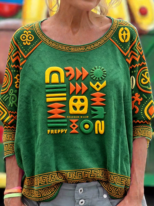 Women's Black Juneteenth 3D-Printed Casual T-Shirt