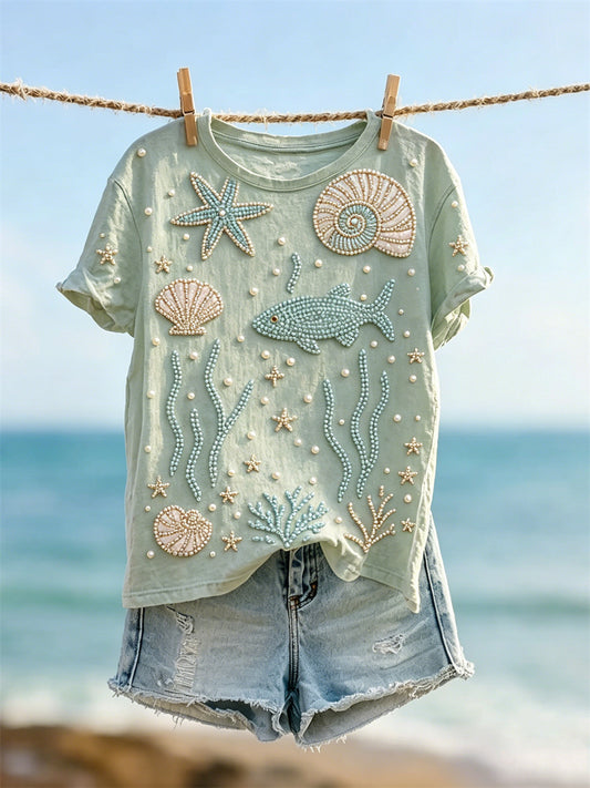 Women's Underwater World Jewel Art Print short-sleeved T-shirt