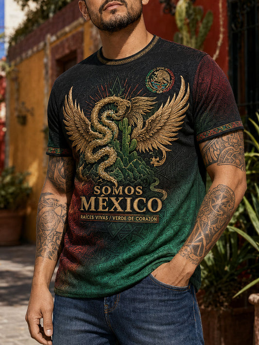 Men's Mexico Proud Art Printed T-shirt