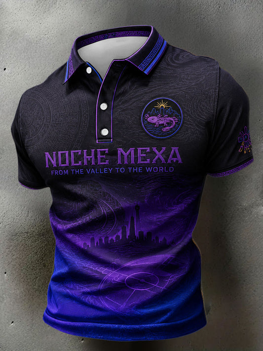 Men's Mexico Proud Art Printed Casual Tops