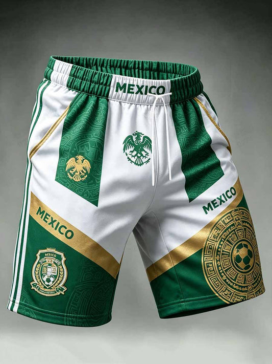 Men's Mexican Football League Printed Shorts