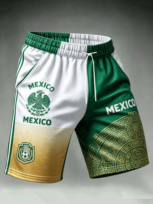 Men's Mexican Football League Printed Shorts