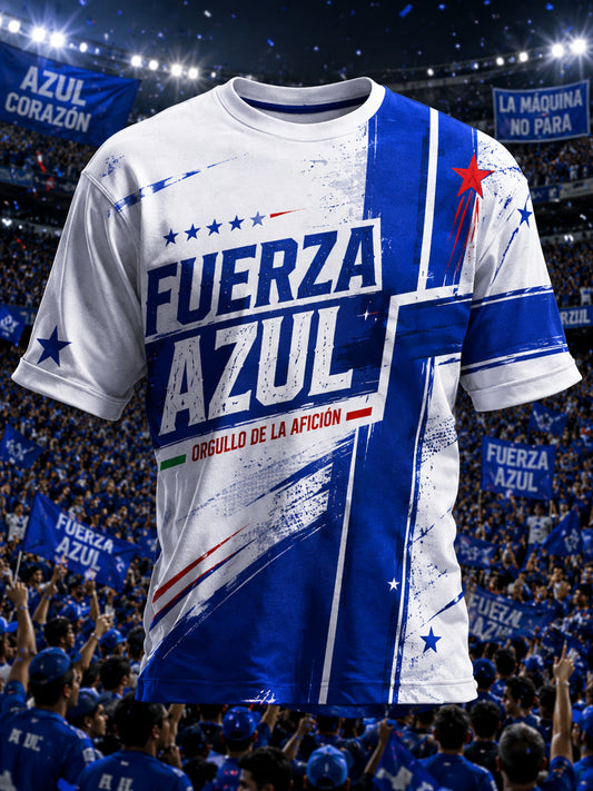 Men's Cruz Azul (Mexico) Football Fan Art Print T-Shirt