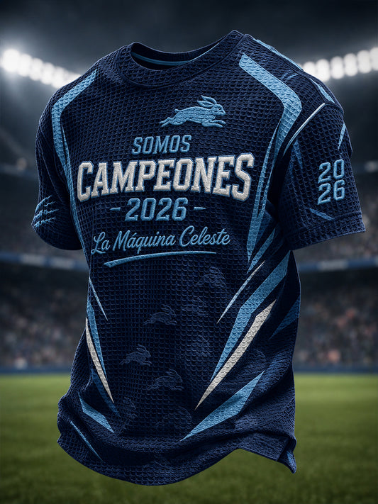 Men's 2026 Campeones Print Waffle T-Shirt
