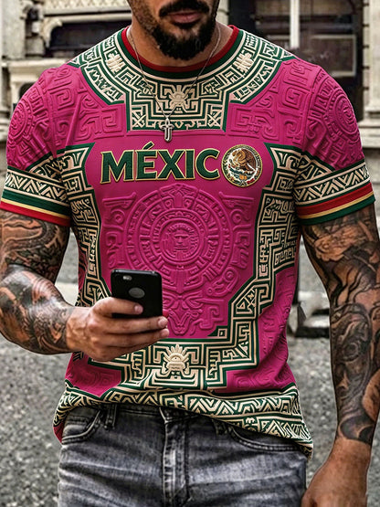 Men's Mexico Proud Art Printed T-shirt