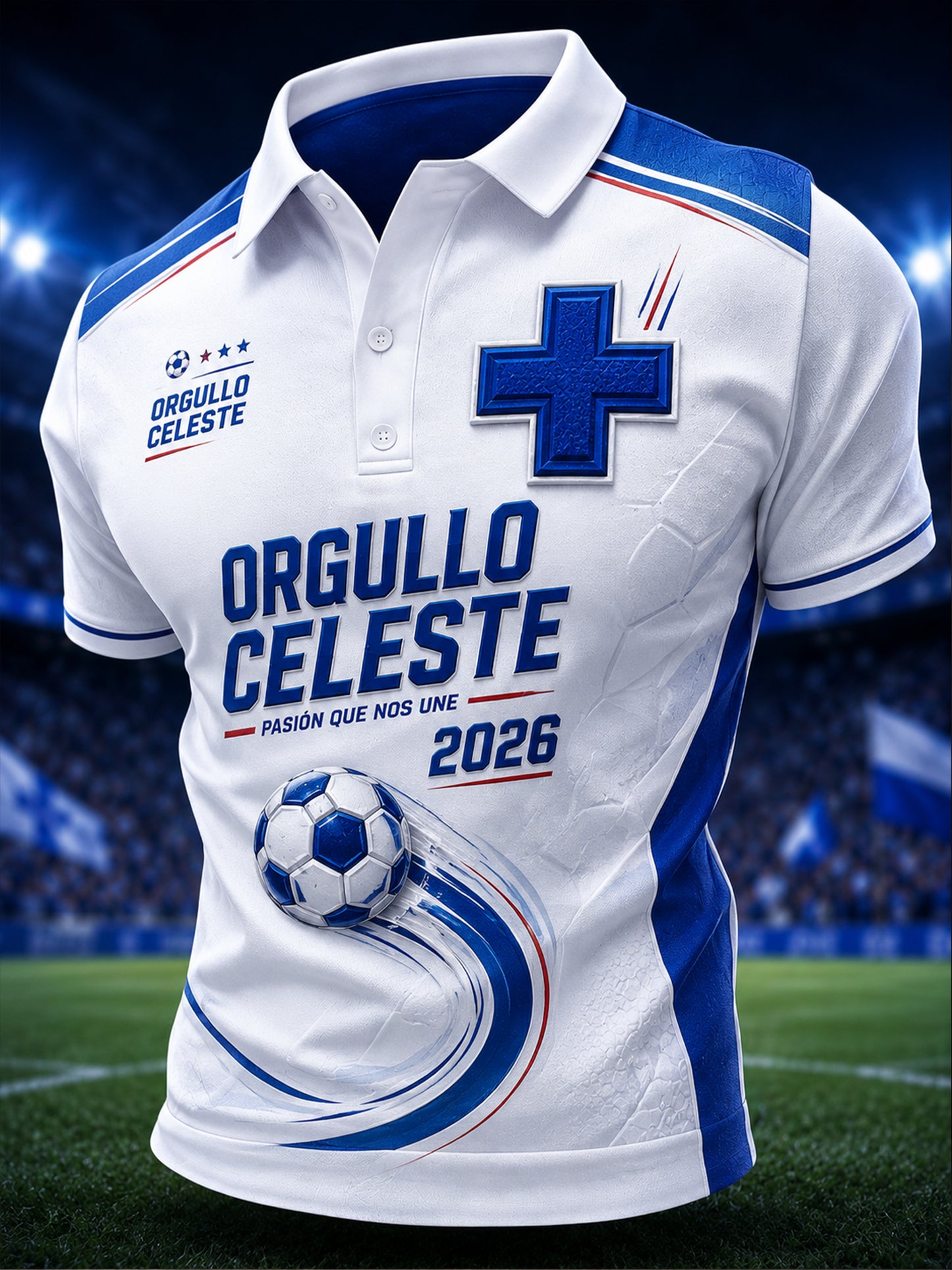 Men's Cruz Azul F.C. Fan Culture & Art Print Polo Shirt