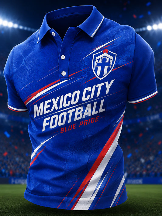 Men's Cruz Azul F.C. Fan Culture & Art Print Polo Shirt