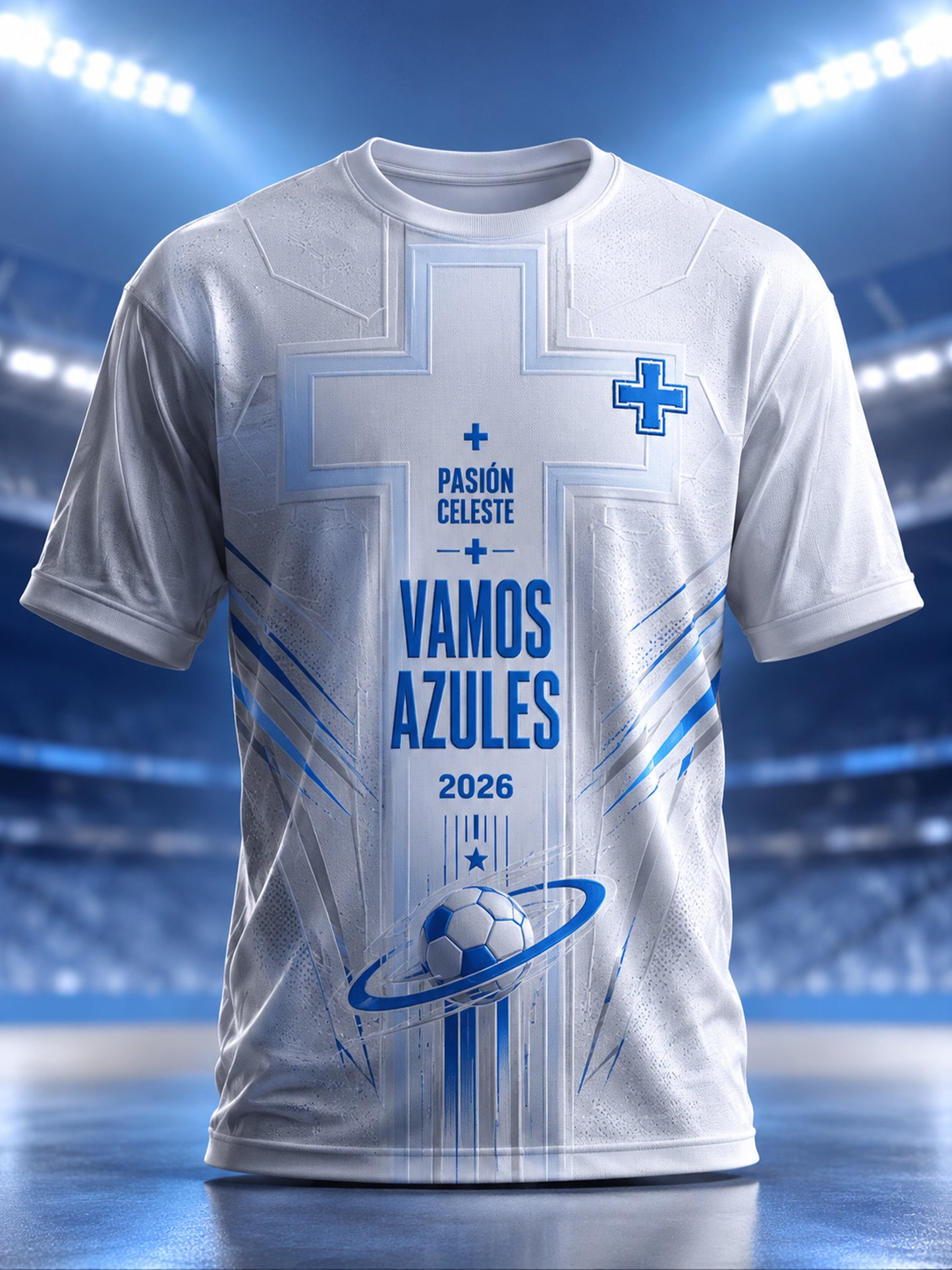 Men's Mexican Cruz Azul Football Fan Culture & Art Graphic T-Shirt