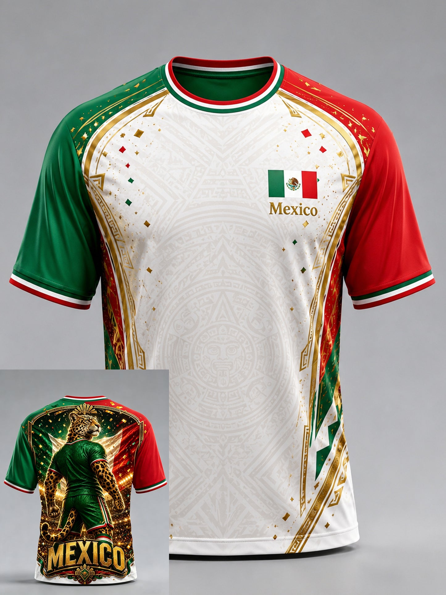 Men's Mexican Football Cheering Element Art Print T-Shirt