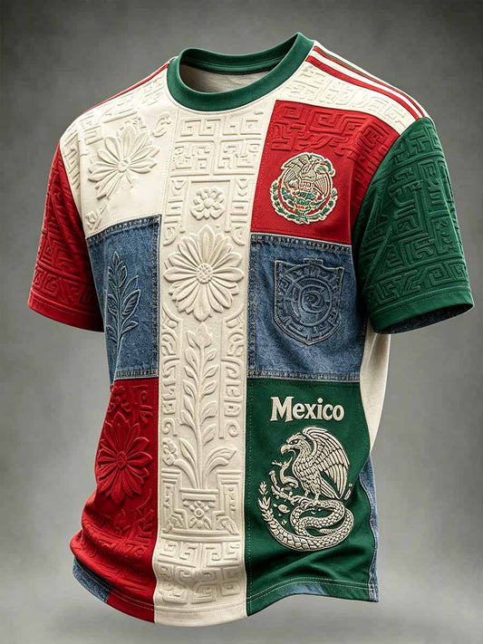 Men's Fashion Mexico Football Printed Casual T-Shirt