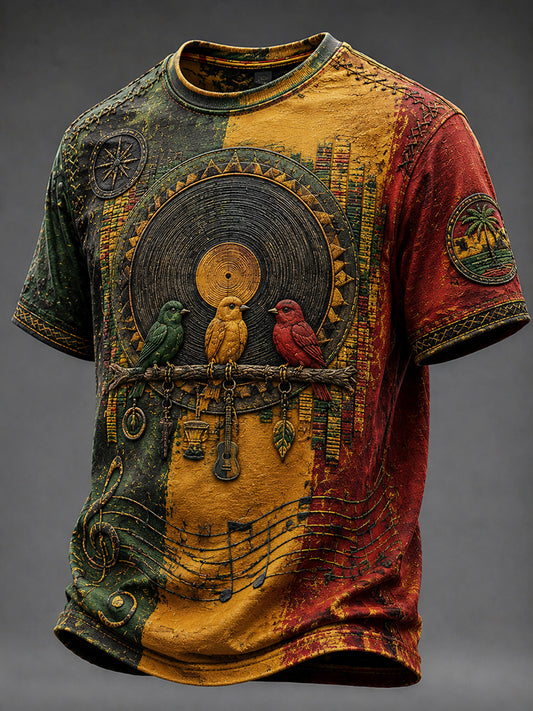 Casual T-shirt for Retro Reggae Music Fans