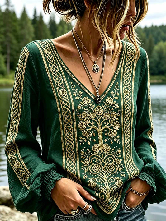 Women's Fashion Viking Celtic Knot Print T-Shirt