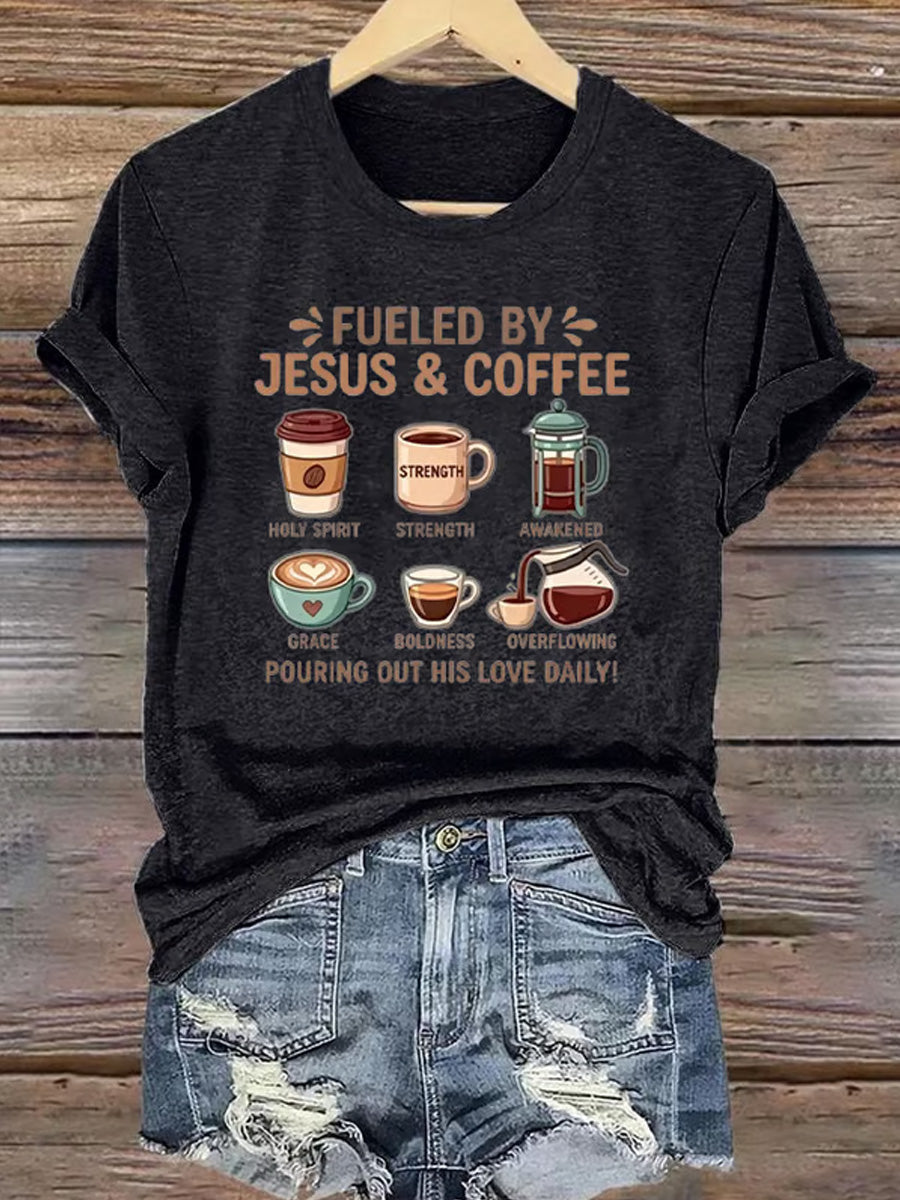 Women's Funny Christian Jesus Print Casual Tee