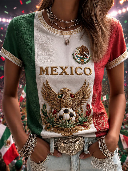 Women's Gift For Football Fans Print Casual Tee