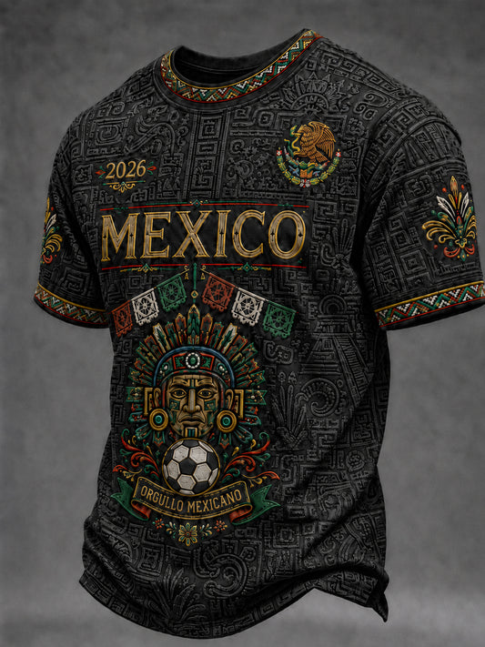 Men's Gift For Football Fans Print Casual Short Sleeve T-shirt