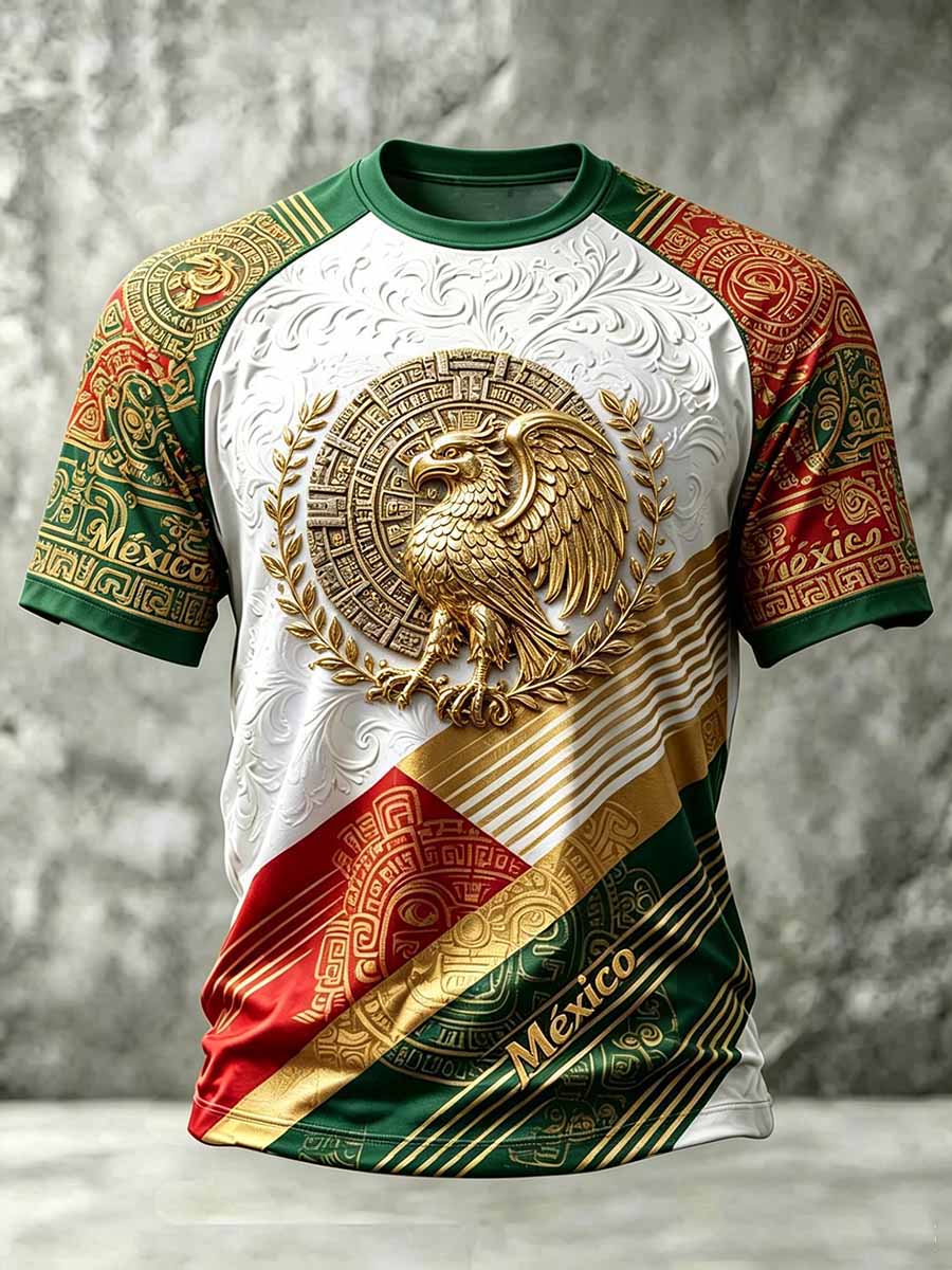 Men's Mexican Football Print T-Shirt
