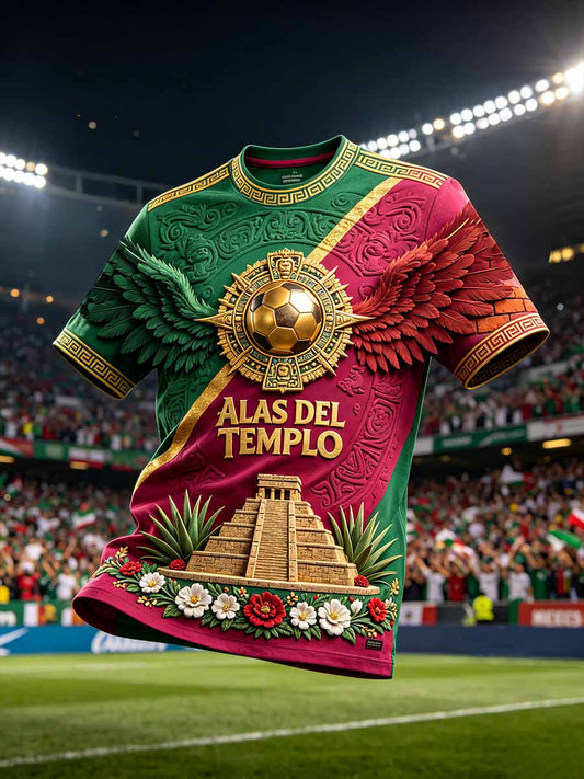 Men's Mexican Football Print T-Shirt