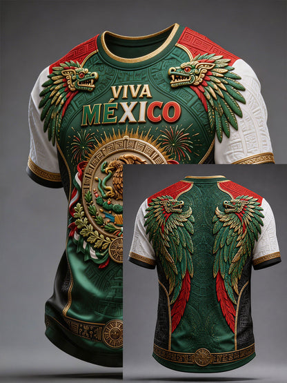 Men's Mexico Pride Art Printed T-shirt