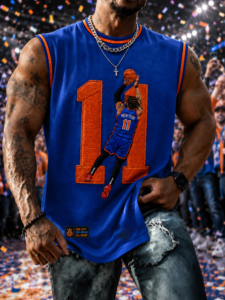 Men's Classic Basketball Fan Graphic Print Vests