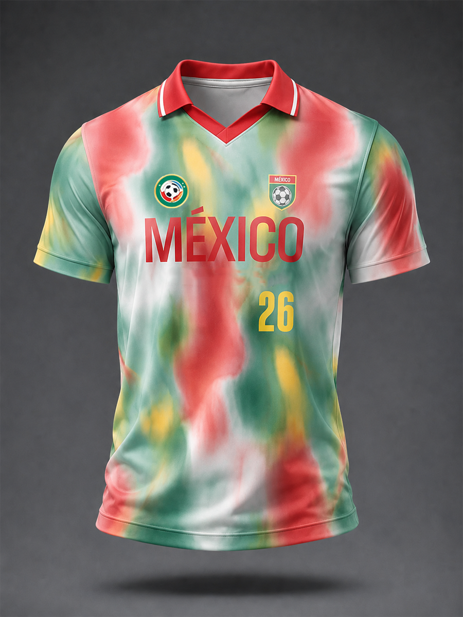 Men's Mexico Football Printed T-shirt