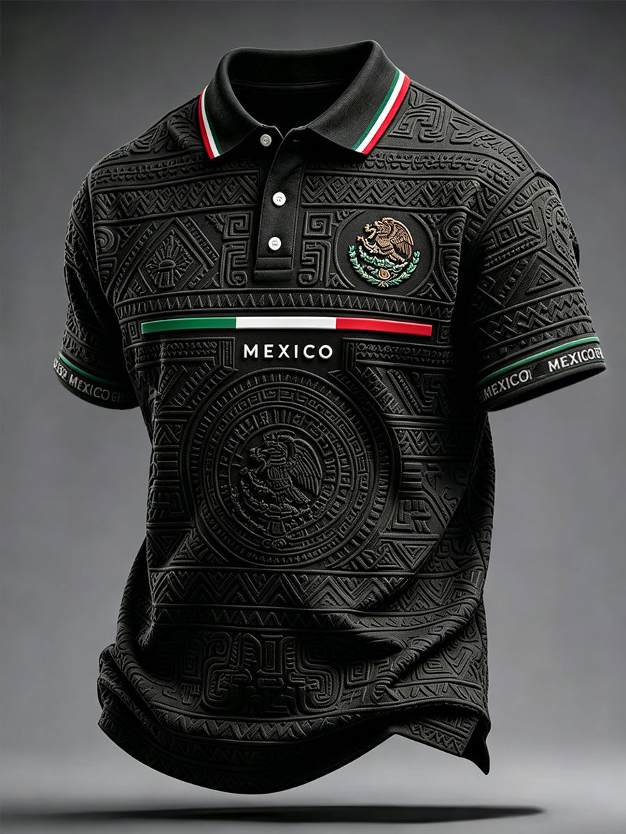 Men's Mexico Pride Art Printed Casual Tops