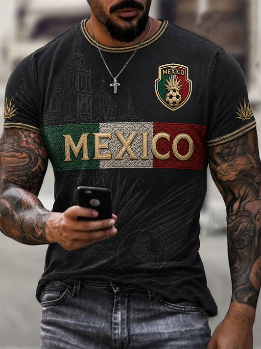 Men's Gift For Football Fans Print Casual Tee