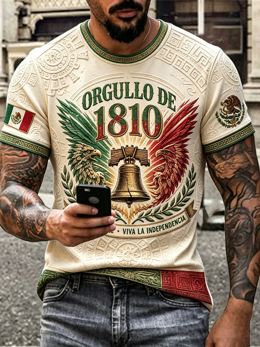 Men's Mexico Pride Art Printed T-shirt