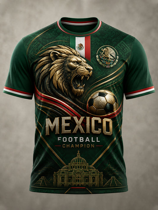 Men's Mexican Football Match Cheering Element Art Print T-Shirt