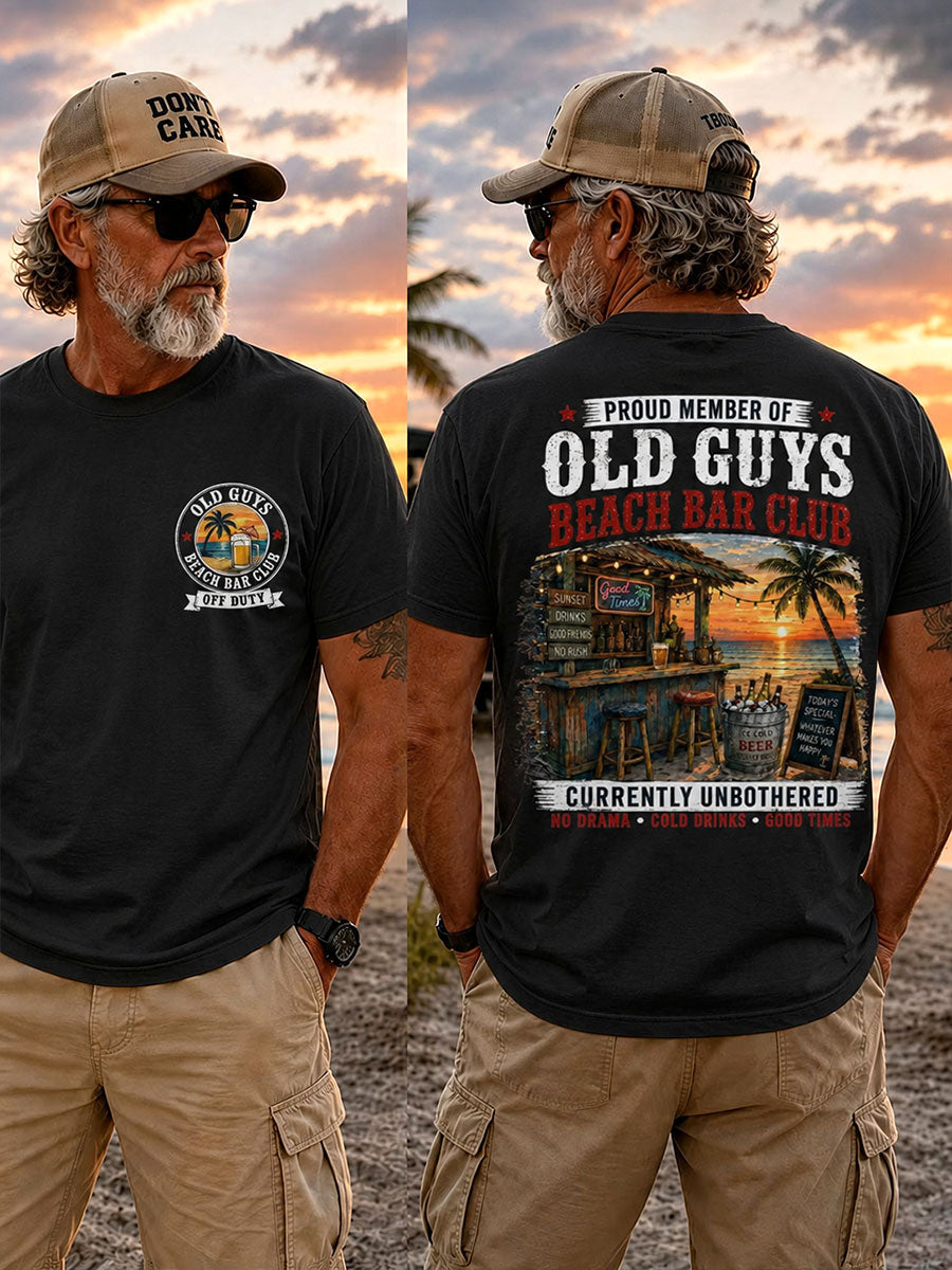 Herren-T-Shirts "Proud Member of Old Guys Beach Bar Club"