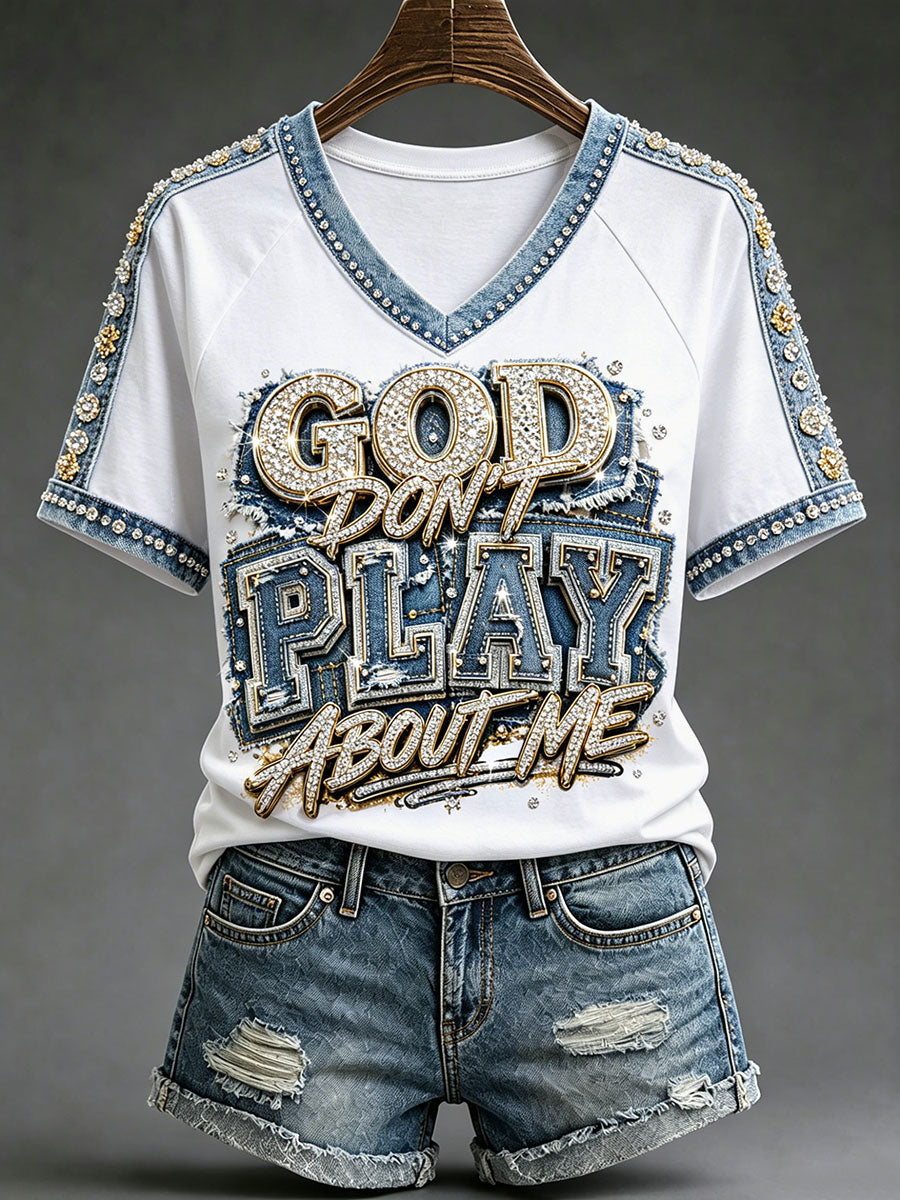Frauen Christian T-Shirts mit V-Ausschnitt