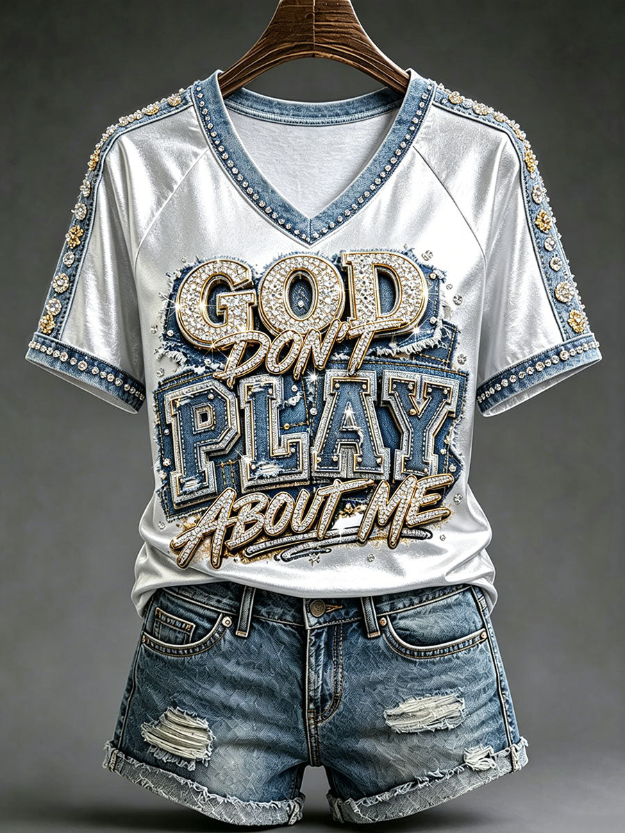 Frauen Christian T-Shirts mit V-Ausschnitt