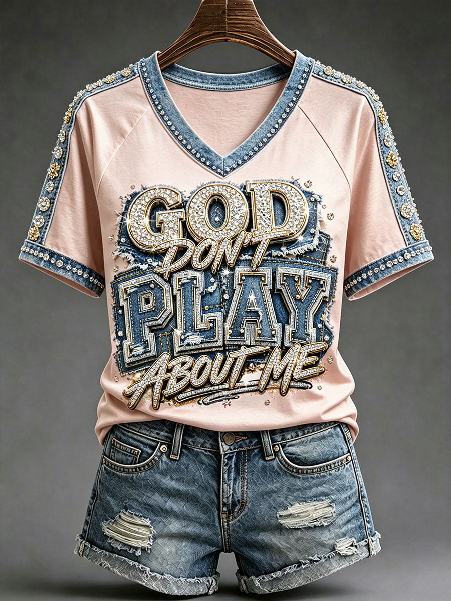 Frauen Christian T-Shirts mit V-Ausschnitt