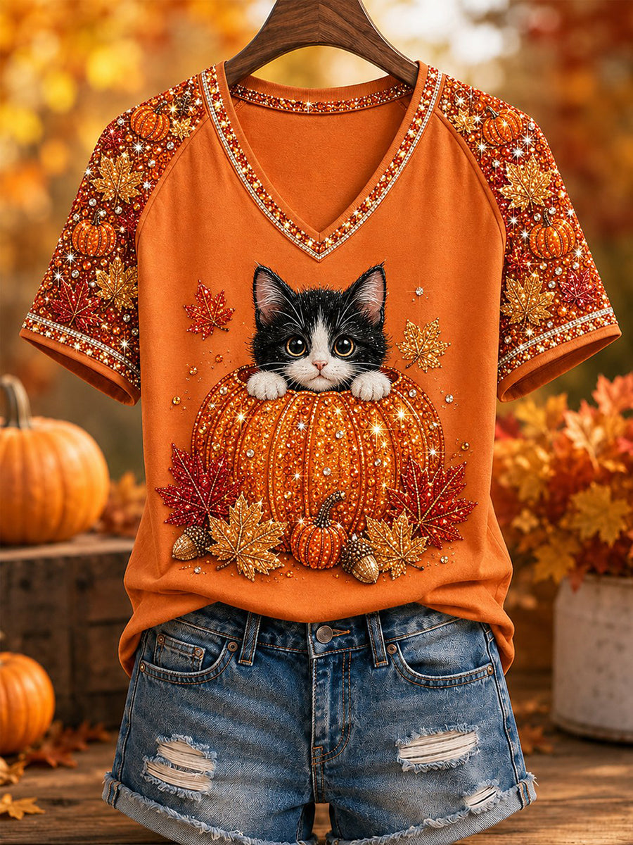 Herbst-Tier druck der Frauen T-Shirt