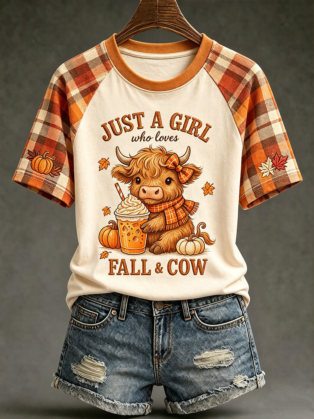 Damen-Herbst-T-Shirt mit niedlichem Tiermuster und kurzen Ärmeln für den Alltag