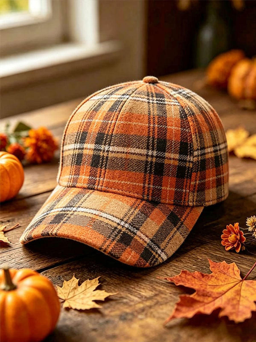 Unisex Herbst Plaid Hut