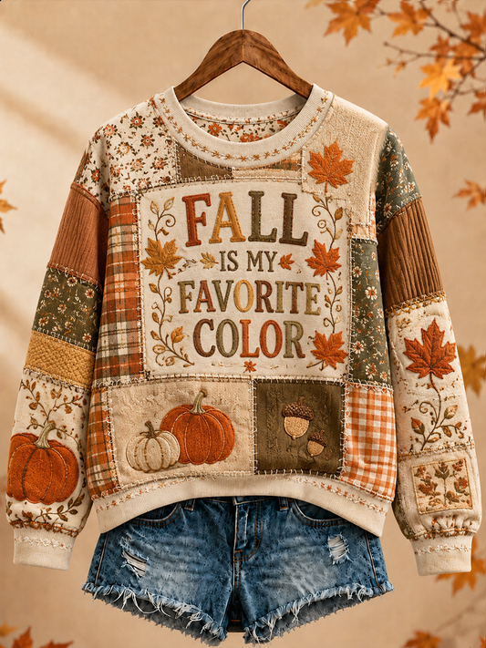 Damen-Herbstpullover in meinem Lieblingsfarbe, reguläre Passform