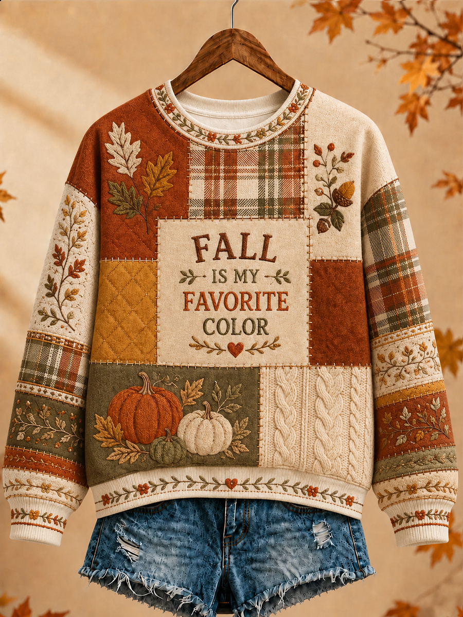 Damen-Herbstpullover in meinem Lieblingsfarbe, reguläre Passform