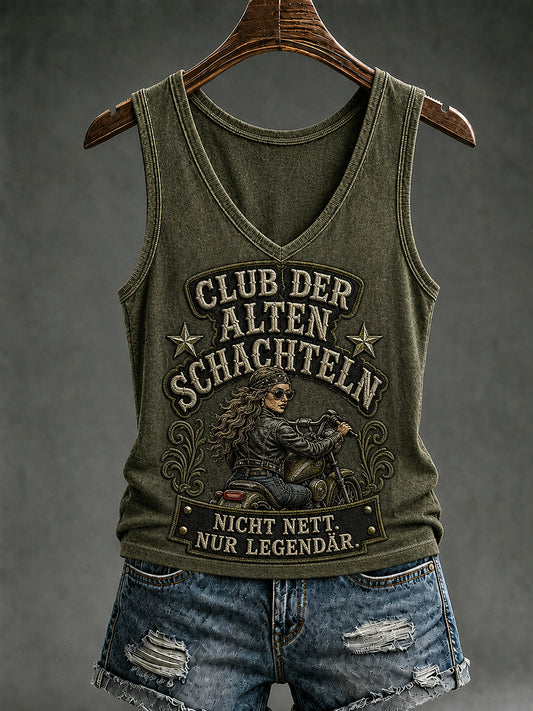 Lässige Damen-Weste mit witzigem Slogan-Print