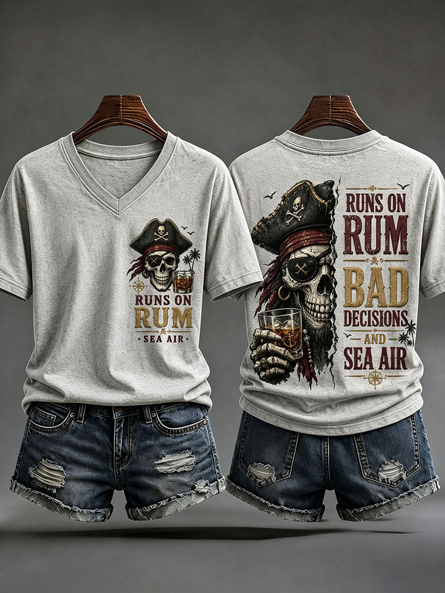 Frauen-T-Shirts mit Rum, schlechten Entscheidungen und See-Luft