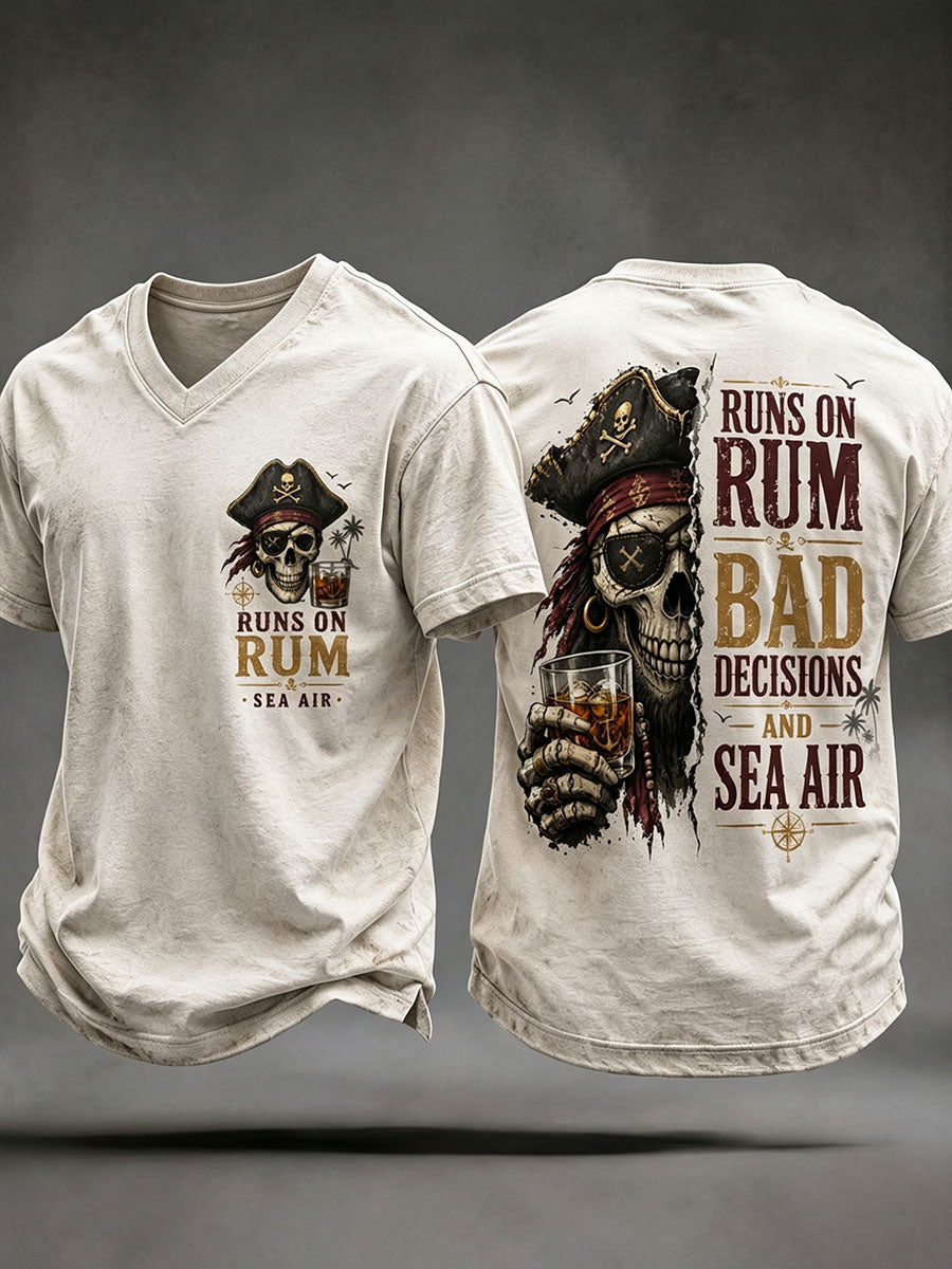 Herren-T-Shirts "Rum, schlechte Entscheidungen und Seeluft"