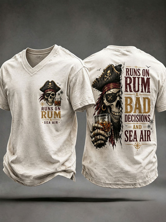 Herren-T-Shirts "Rum, schlechte Entscheidungen und Seeluft"